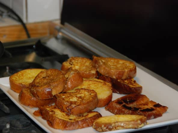 Assiette de pain perdu