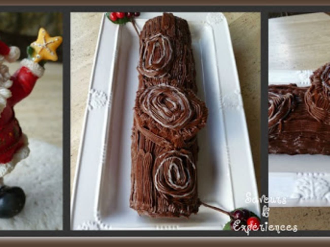 La Bûche de Noël Chocolat Marron sans Beurre : recette La Bûche de Noël