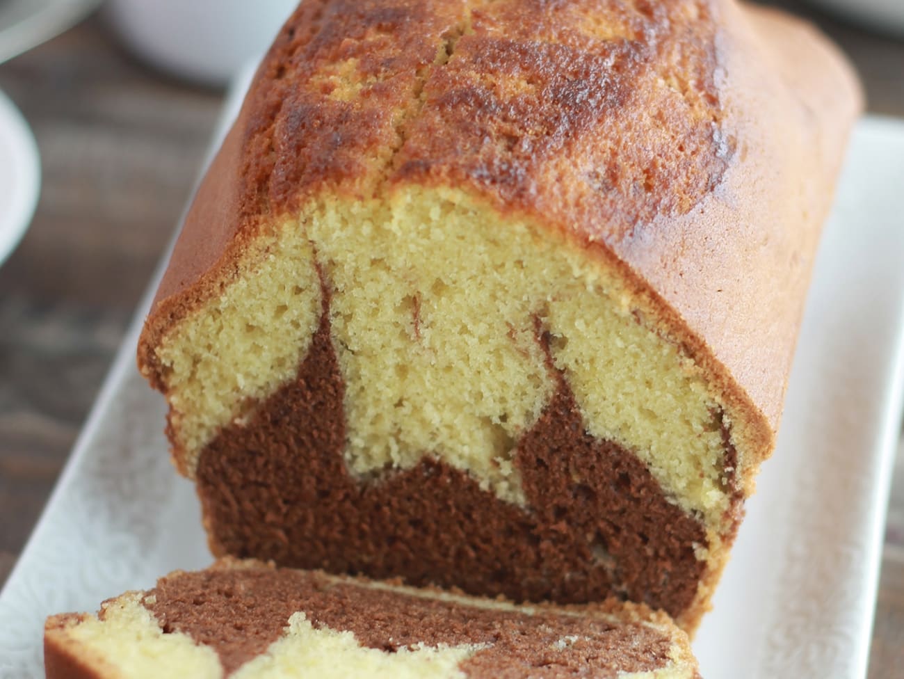 Gâteau marbré au chocolat facile et moelleux : recette Gâteau marbré au