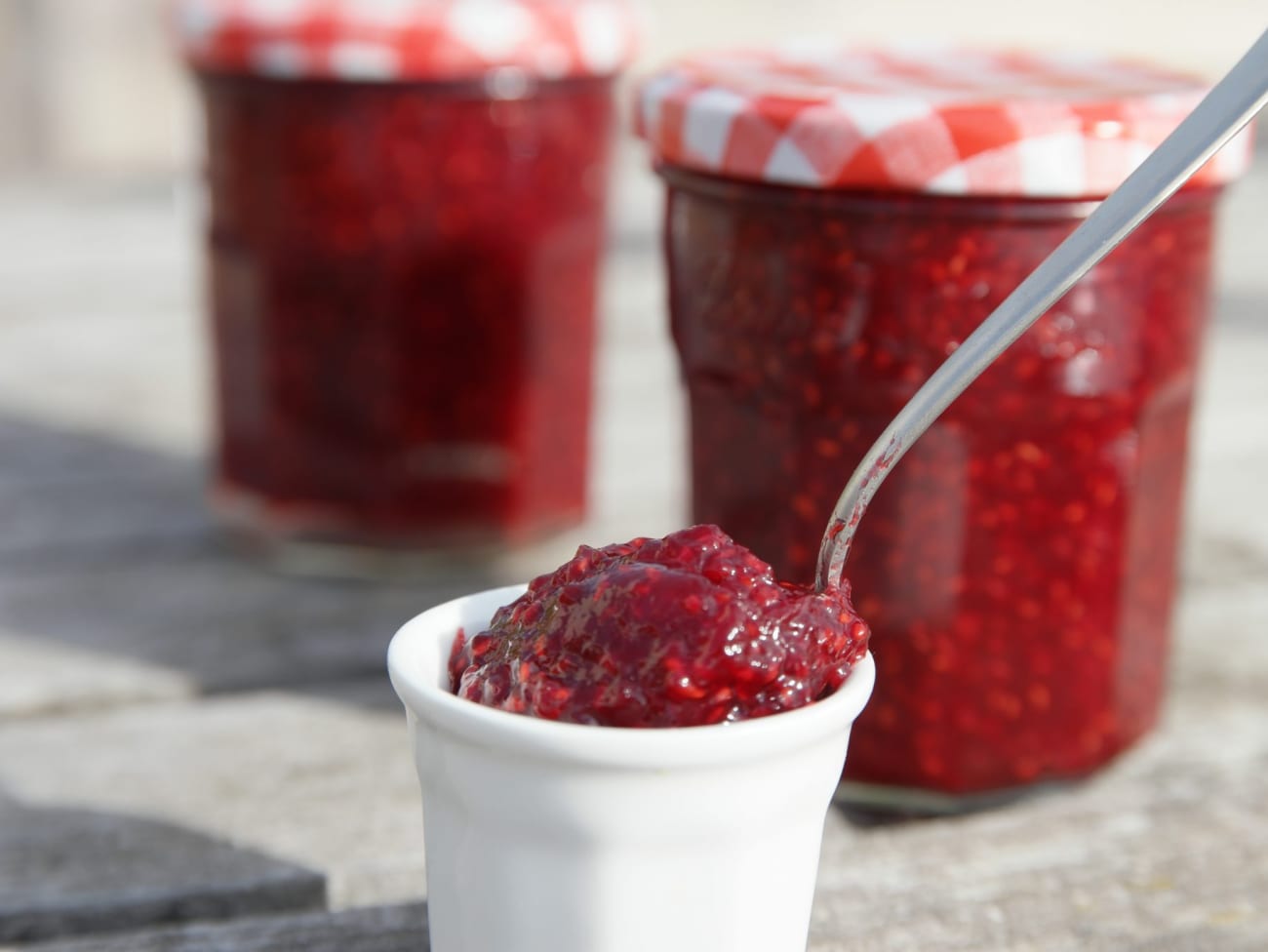 Confiture de framboise à l'agar agar pour moins de sucre et moins de