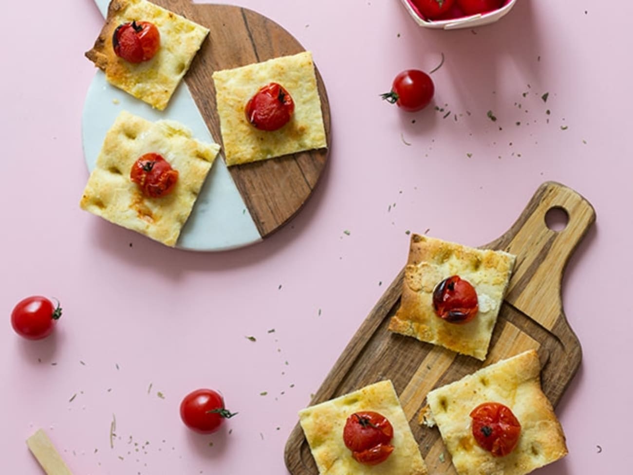 Focaccia rapide aux tomates cerises recette Focaccia rapide aux tomates cerises