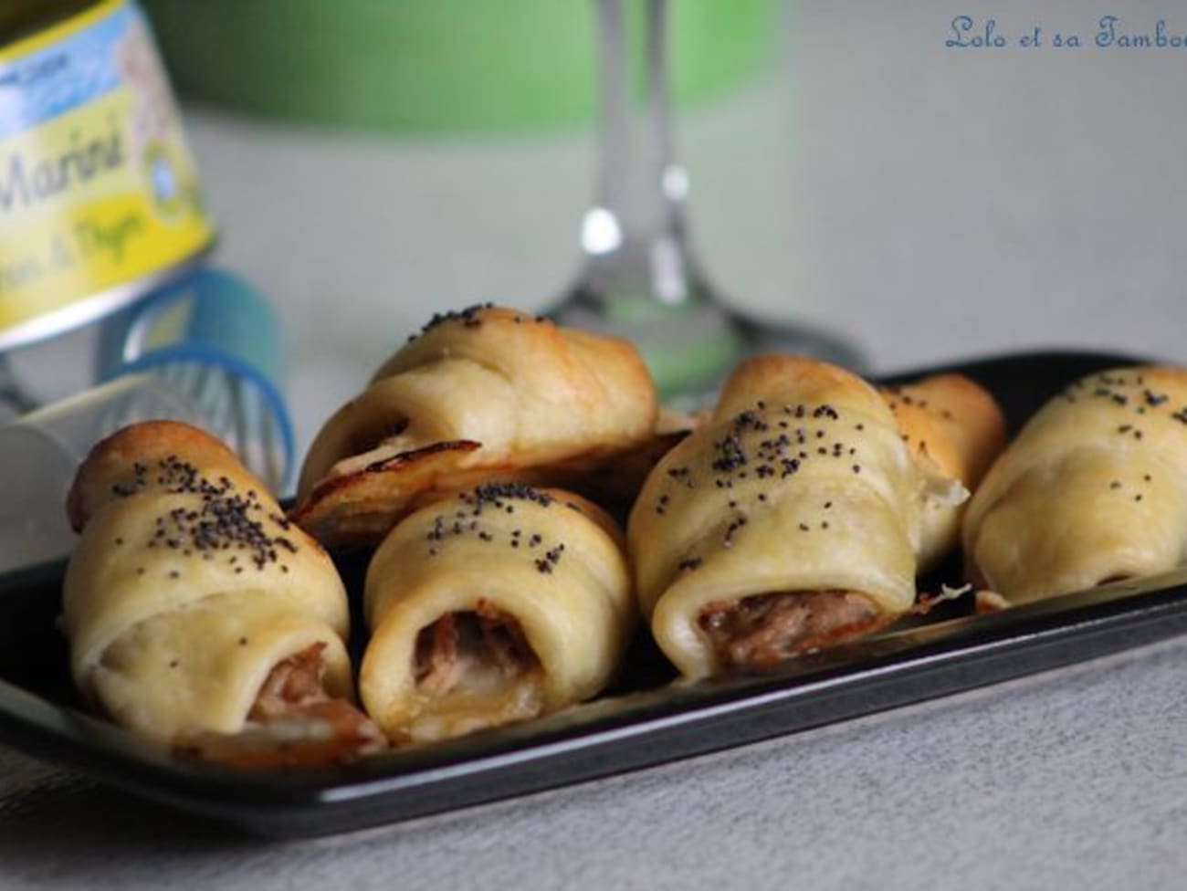 Croissants salés au thon et mozzarella pour l'apéritif