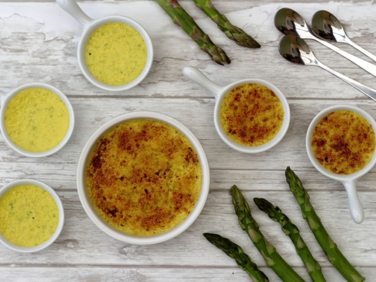 Crème brulée aux asperges et parmesan : recette Crème brulée aux ...