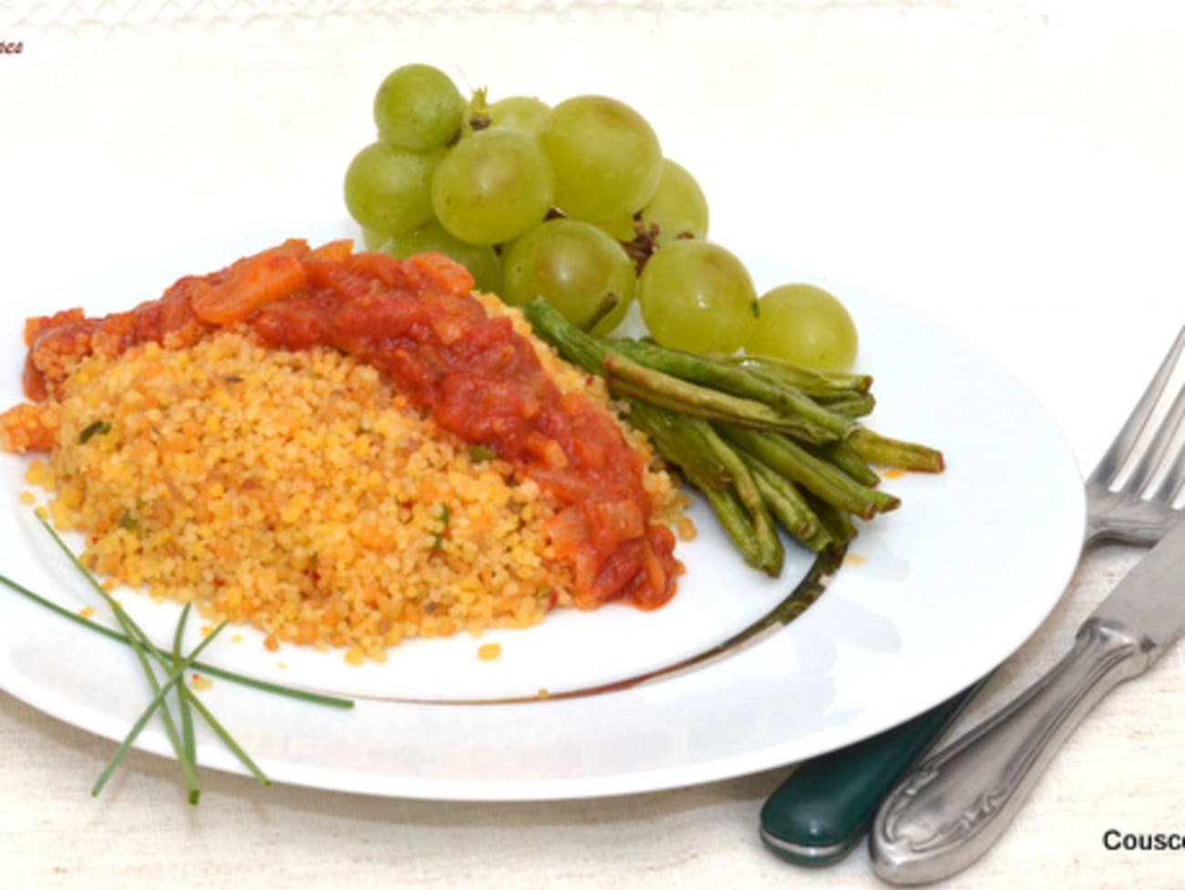 Couscous végétarien, sauce tomates recette Couscous sauce tomates