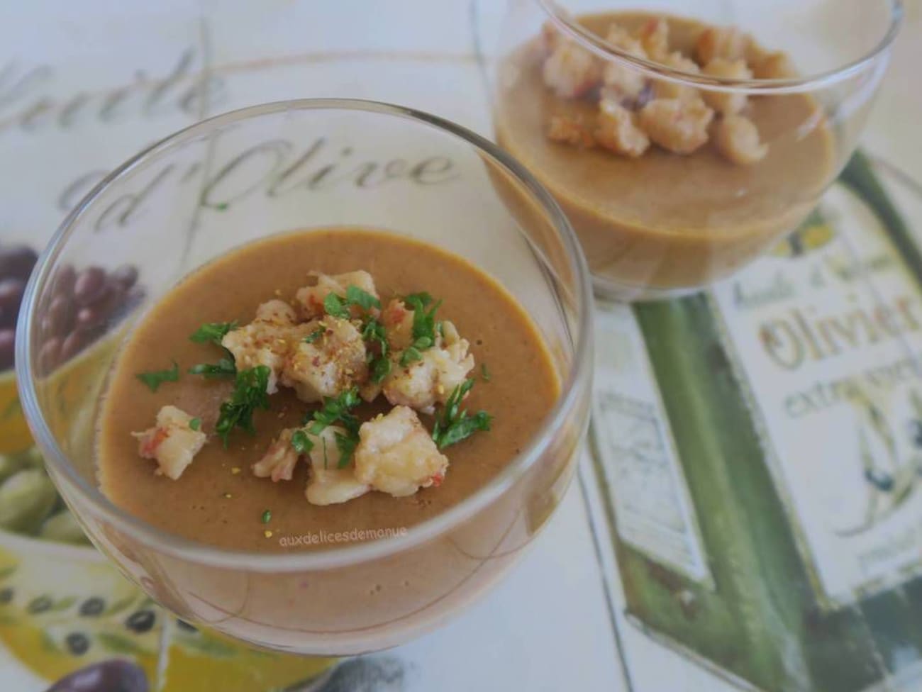 Panna Cotta Bisque De Homard Crevettes Cognac