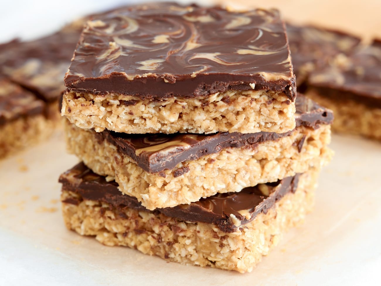 Barres cacahuète avoine chocolat : recette Barres cacahuète avoine chocolat