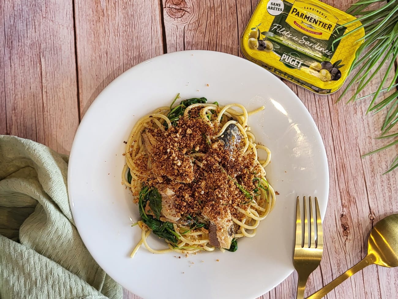 Spaghettis aux sardines et à l'huile d'olive façon Gordon Ramsay