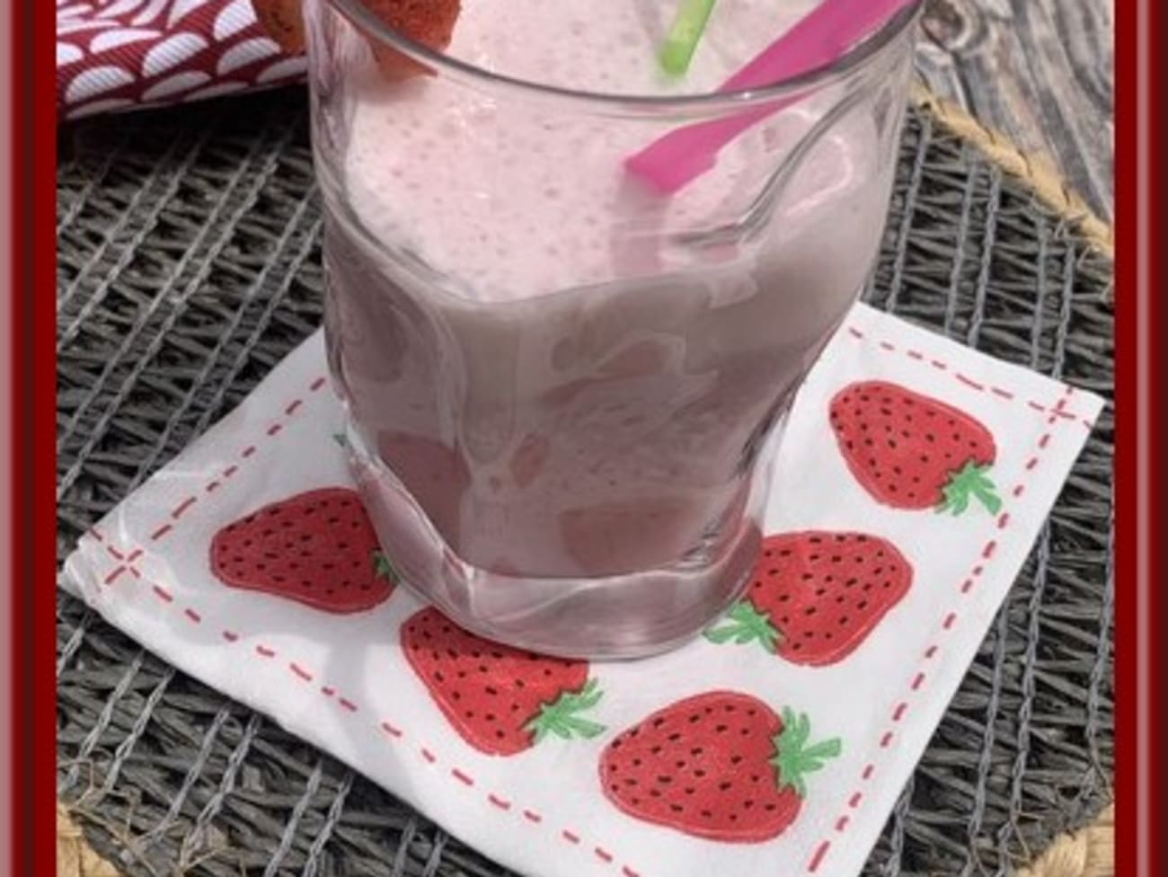 Milkshake à la fraise, rapide et rafraîchissant