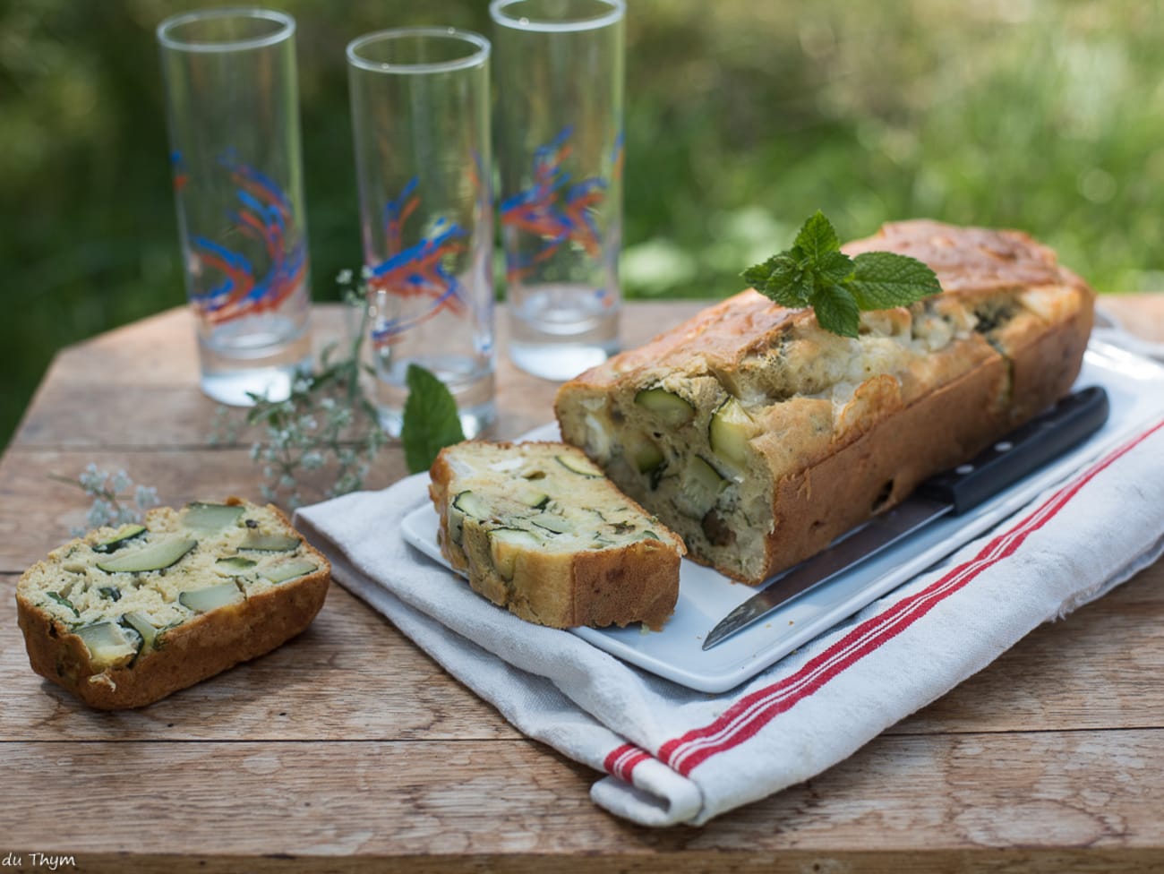 Cake courgettes chèvre menthe parfait pour l'été