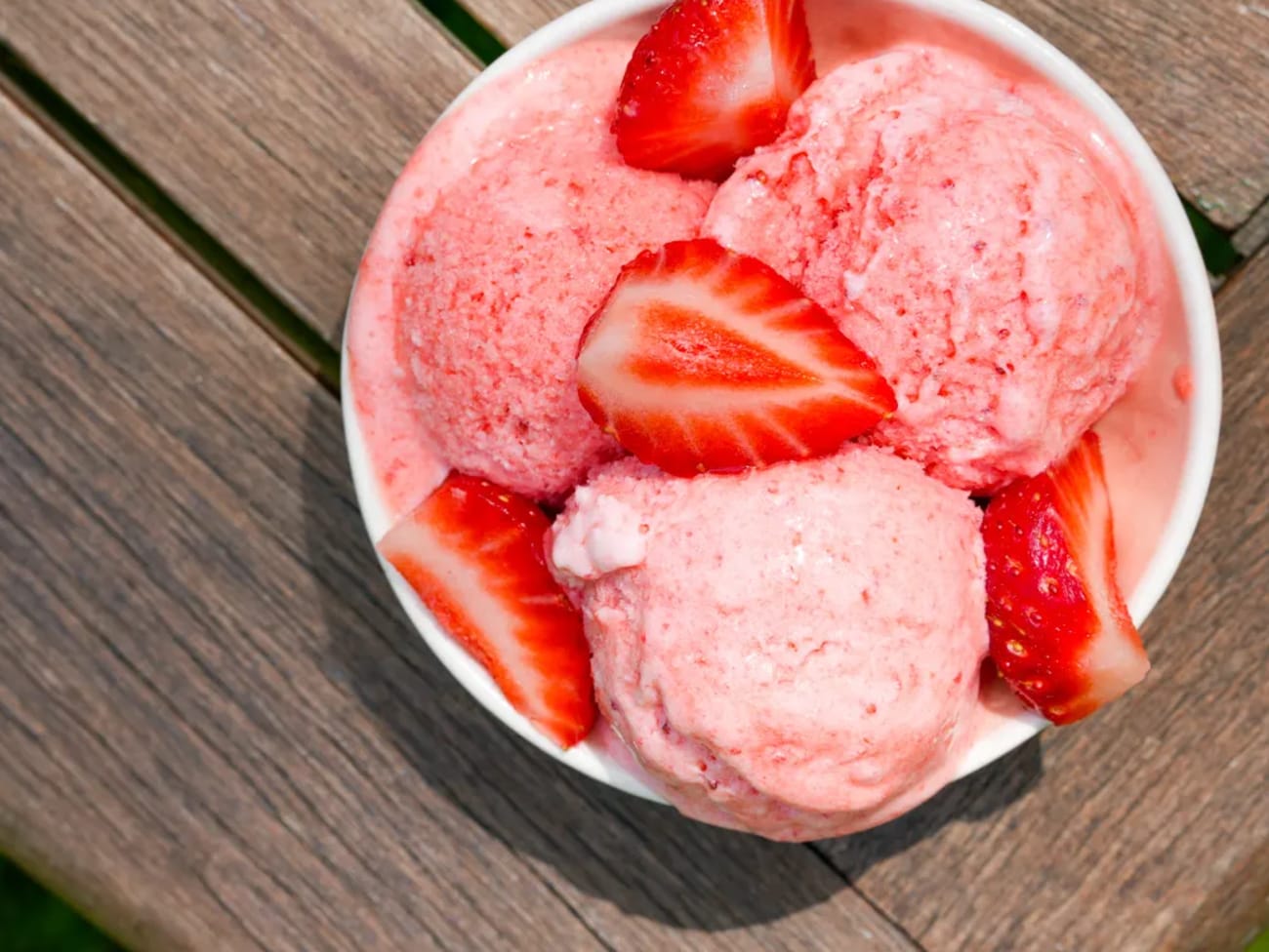 Sorbet à la fraise sans sorbetière