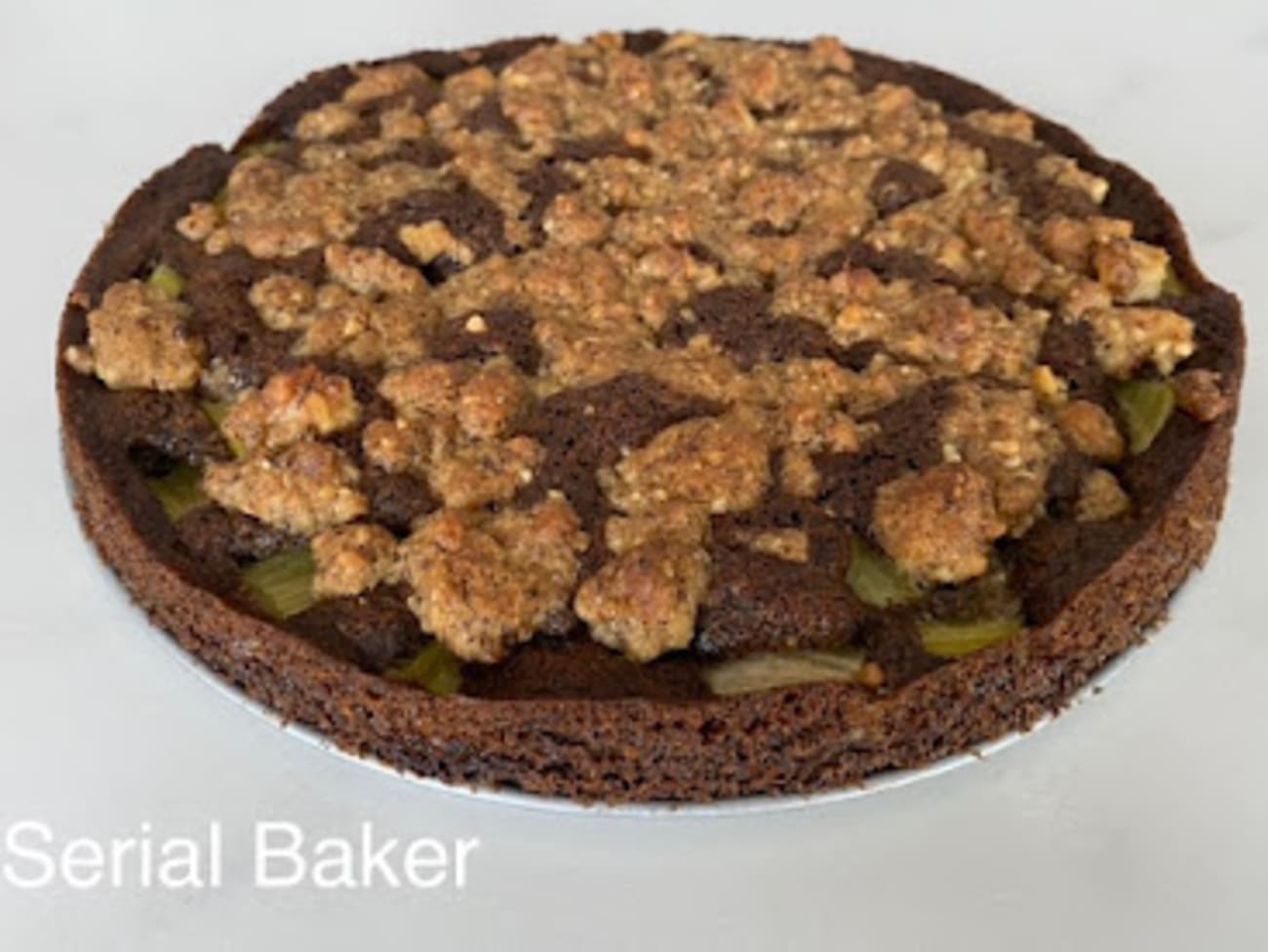 Gâteau rhubarbe et pavot moulu façon streusel