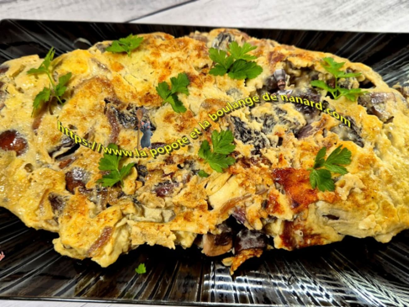 Omelette aux champignons morilles et Bella-Rosa