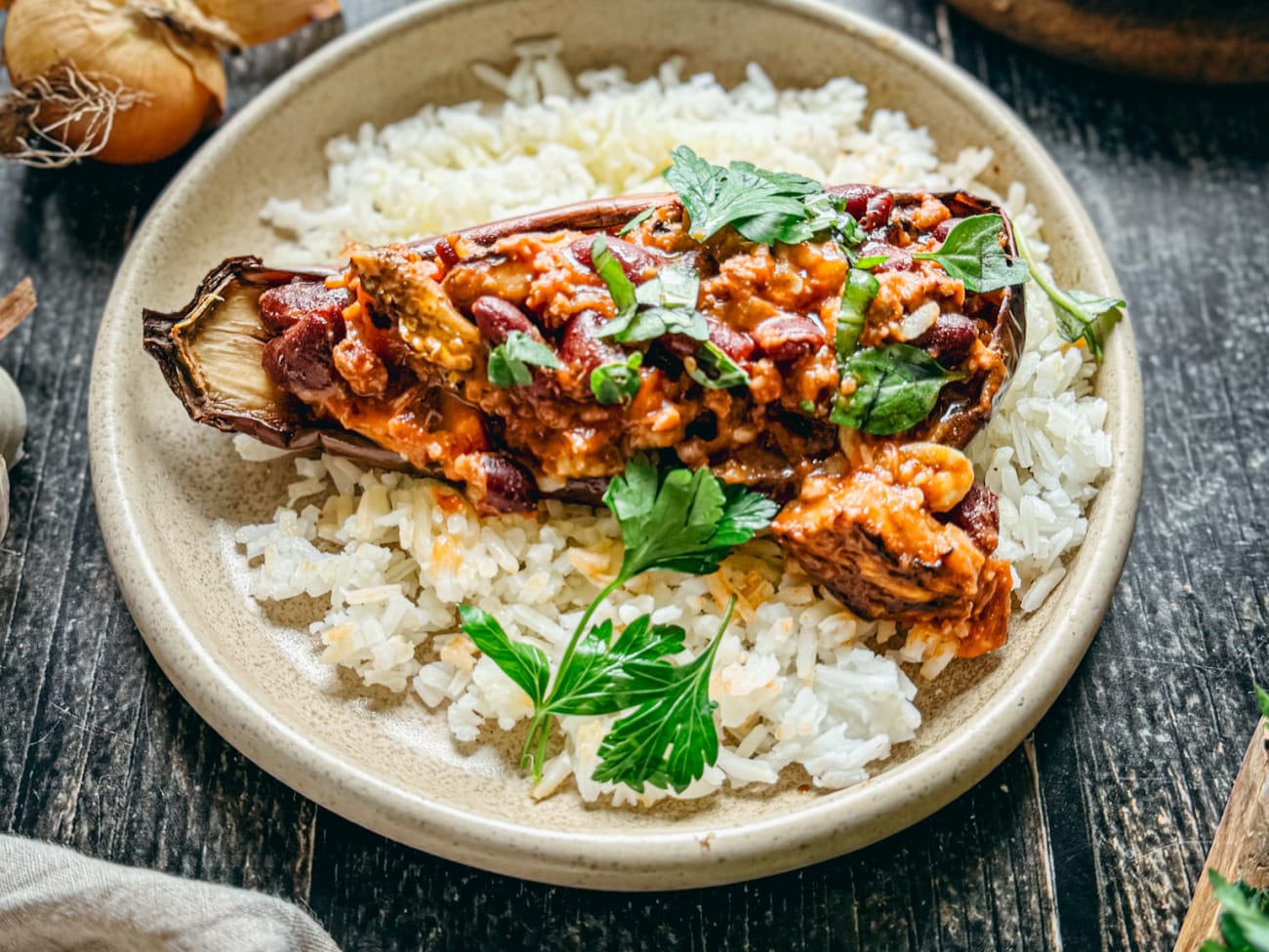 Aubergines au four à la mexicaine végétarienne ou non