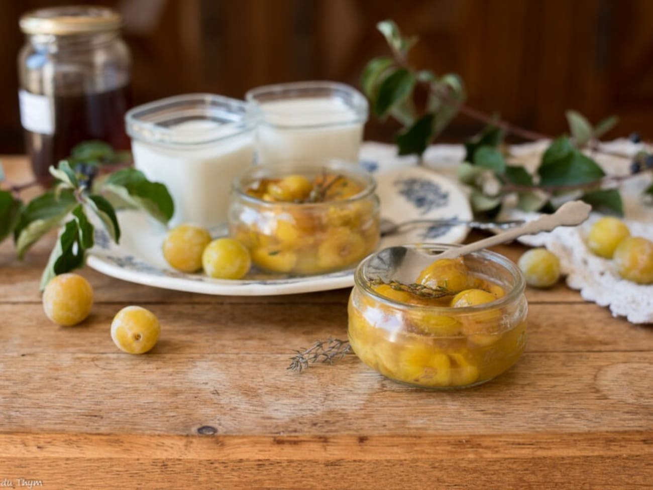 Compotée de mirabelles au thym pour accompagner vos yaourts maison