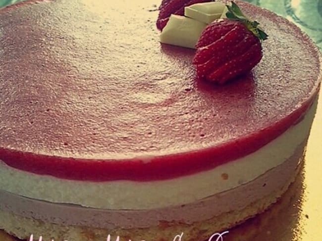 Entremet Fraise Chocolat Blanc Recette Par Melie Melo En Cuisine