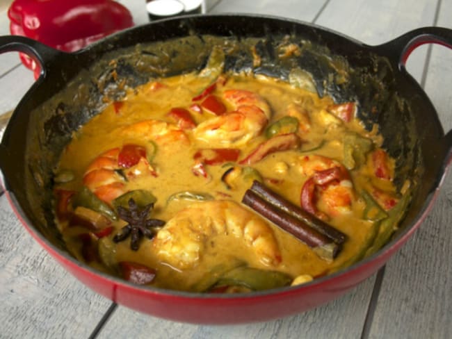 Curry de gambas - Recette par Les filles, à table