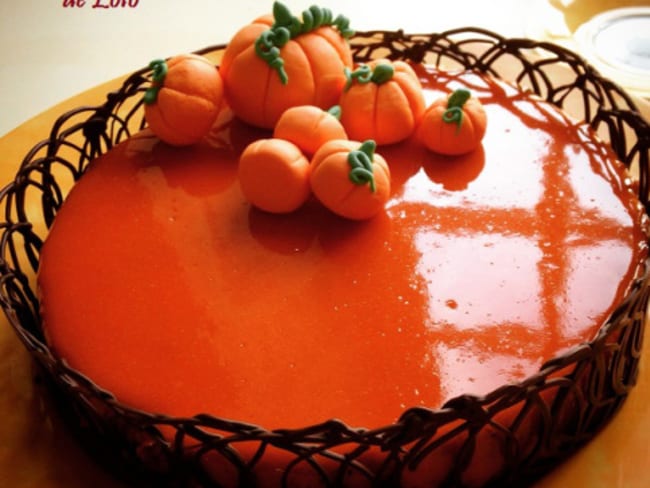Entremet chocolat orange pour Halloween