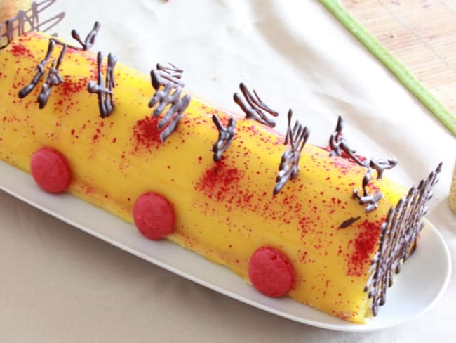 Buche De Noel Mangue Et Framboises Recette Par Caroestdanslacuisine