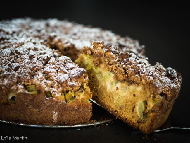 Gateau Streusel A La Rhubarbe Recette Par Leila Martin Je Vais Vous Cuisiner