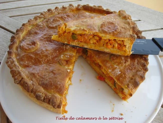 Tielle de calamars à la sétoise : recette Tielle de calamars à la sétoise