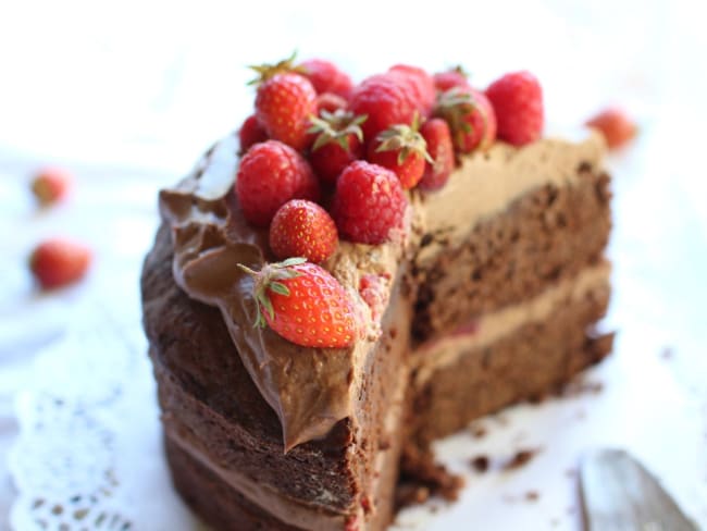 Gateau Double Chocolat Au Mascarpone Et Fruits Rouges Recette Par Royal Chill