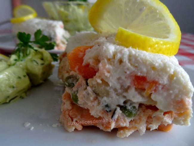 Terrine Au Saumon Cabillaud Noix De Saint Jacques Petits Legumes Et Sa Mayonnaise Citron Et Persil Recette Par Auxdelicesdemanue