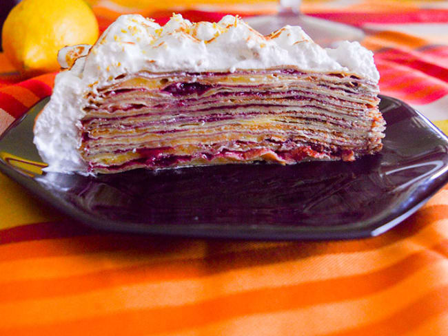 Gateau De Crepes Citron Cassis Framboises Pure Gourmandise Recette Par Amandise Gateau De Crepes Citron Cassis Framboises Pure Gourmandise Recette Par Amandise