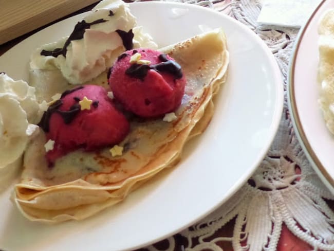 Crêpes à la sauce chocolat