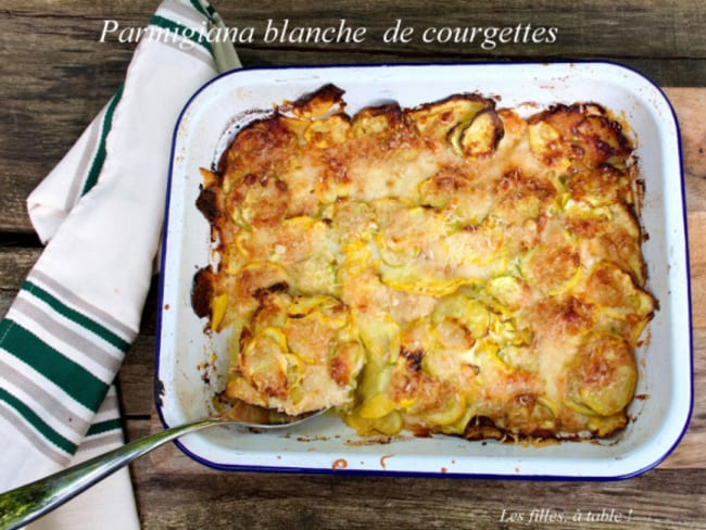 Parmigiana blanche aux courgettes et scamorza 