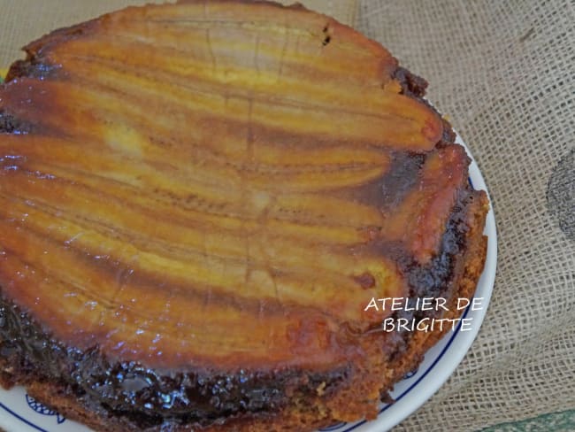 Gateau Renverse A La Banane Caramelisee Recette Par Atelier De Brigitte