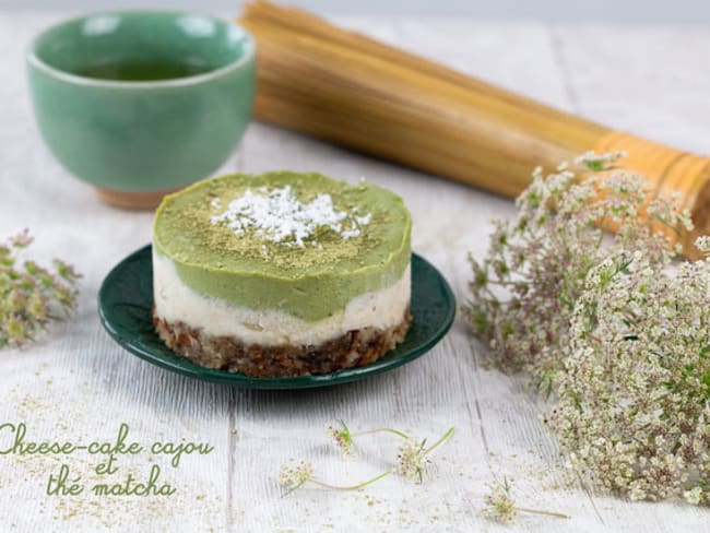 Cheese Cake Vegetal Aux Noix De Cajou Et The Matcha Recette Par Dans La Cuisine De Gin