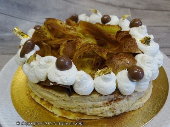 Gateau De Crepes Mousse Cafe Mascarpone Recette Par Cuisine En Folie