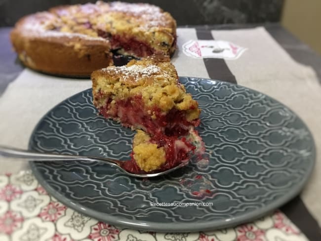 Gateau Aux Framboises Et Son Crumble Crunchy Muesli Recette Par Recettes Au Companion Ou Pas