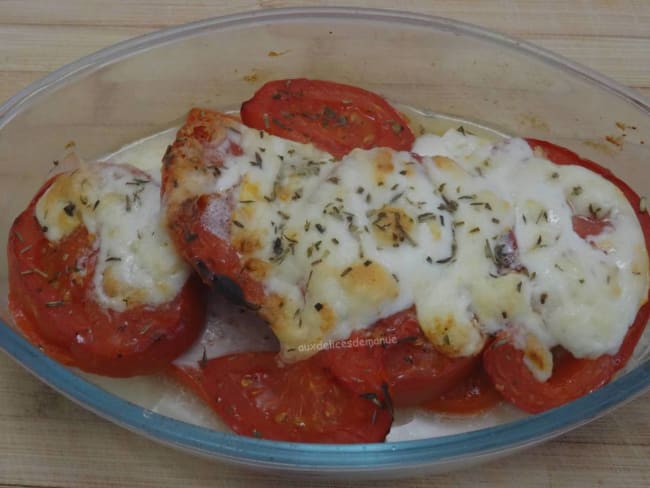 Recette Escalopes de dinde et tomates gratinées à la mozzarella