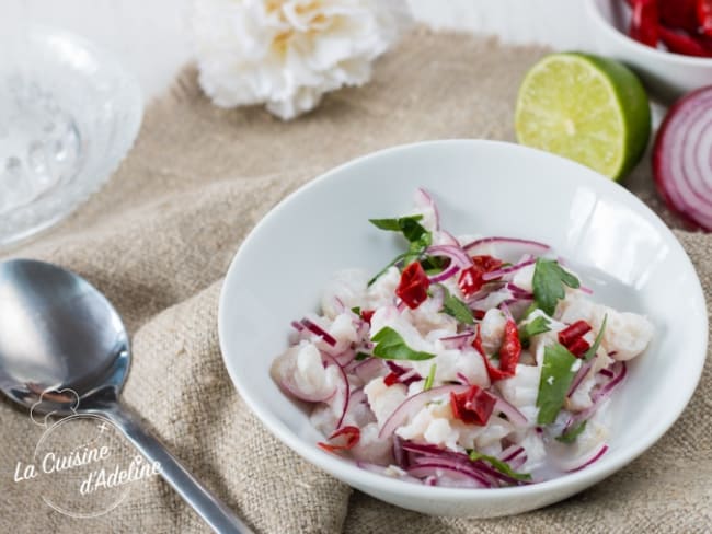Ceviche ou tartare de poisson du Pérou