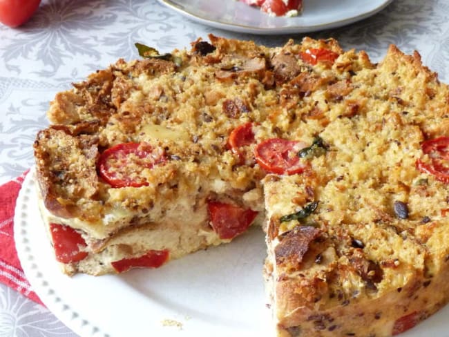 Gateau De Pain Rassis Tomates Et Mozzarella Recette Par Docteur Chocolatine