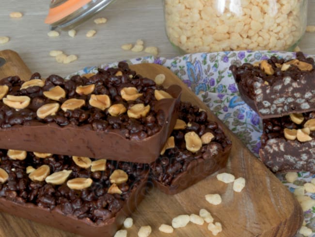 Les Barres Au Riz Souffle Chocolatees Et Au Beurre De Cacahuete Recette Par Karine Cuisine Les Barres Au Riz Souffle Chocolatees Et Au Beurre De Cacahuete Recette Par Karine Cuisine