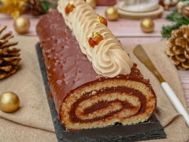 Buche De Noel Roulee Chocolat Praline Vegan Recette Par Perle En Sucre Buche De Noel Roulee Chocolat Praline Vegan Recette Par Perle En Sucre