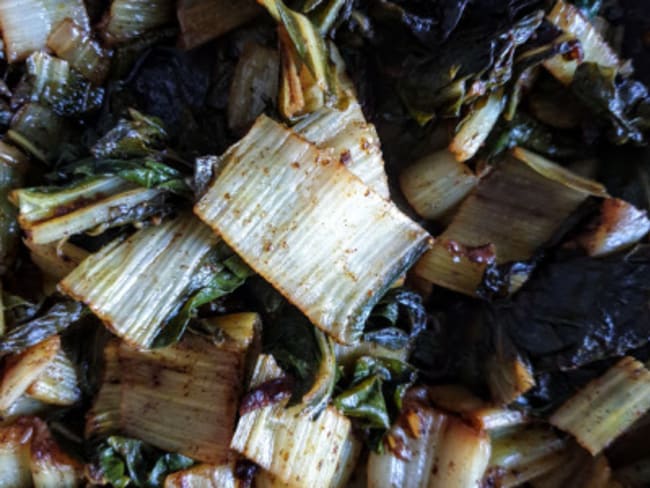 Poêlé vegan de blettes aux épices : recette Poêlé de blettes aux épices