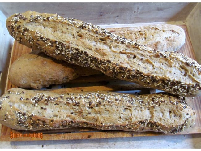 Baguettes maison aux céréales