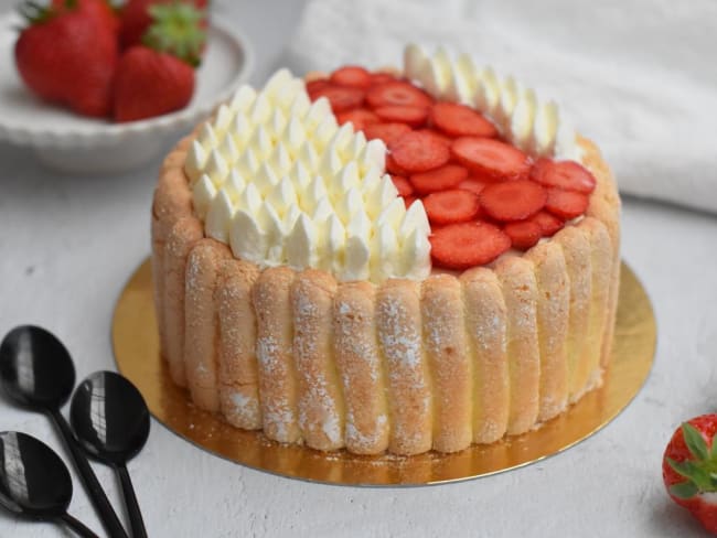 Entremets Charlotte Fraises Et Vanille Recette Par Il Etait Un Gateau