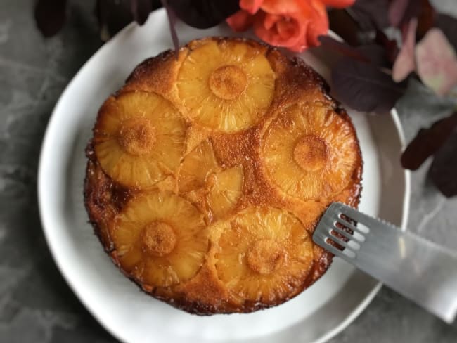 Gateau Renverse A L Ananas Caramelise Recette Par Recettes Au Companion Ou Pas