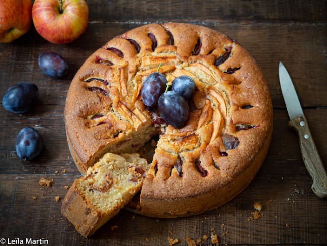 Gateau Alsacien Aux Quetsches Aux Pommes Et A La Cannelle Recette Par Leila Martin Je Vais Vous Cuisiner
