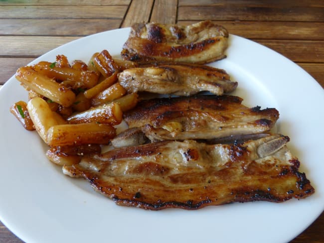 Plancha de poitrine de porc au sirop d'érable