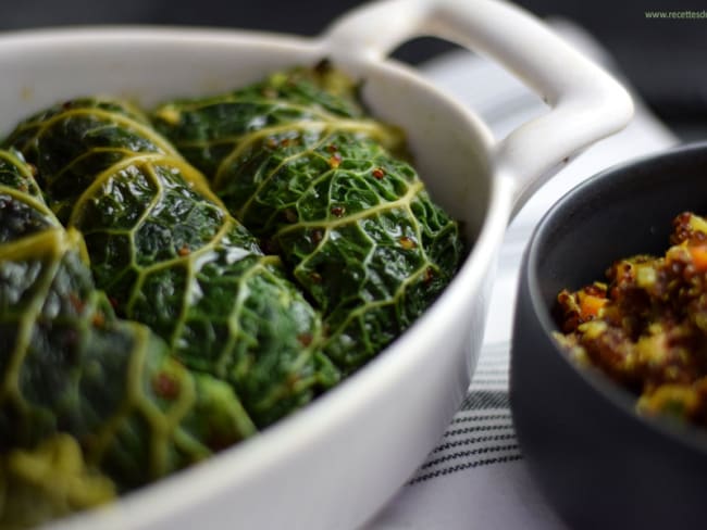 Chou Vert Farci Au Quinoa Et Petits Legumes Recette Par Recettes Du Chef