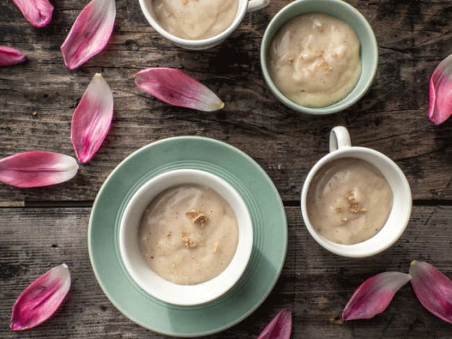 Crème dessert au lait d’avoine et praliné maison - Recette par Amande