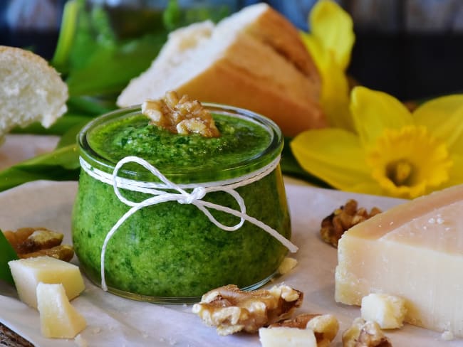 Recette maison du pesto vert à l'ail des ours