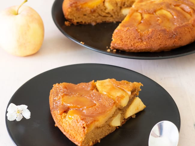 Gateau Aux Pommes Caramel Beurre Sale Et Amandes Recette Par Une Tortue Dans La Cuisine