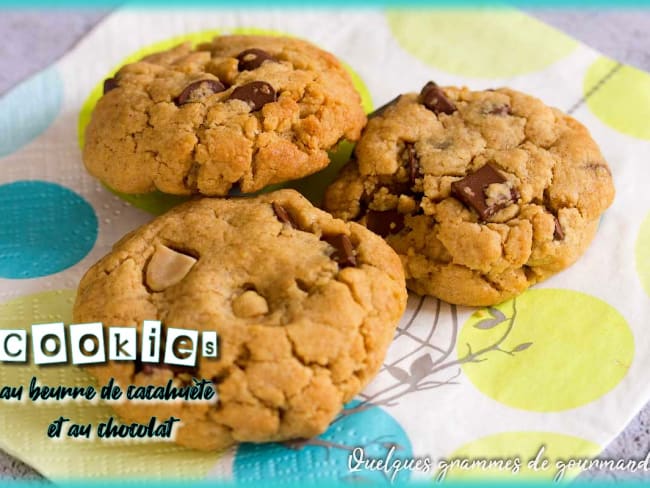 Cookies au beurre de cacahuète et chocolat - Recette par Quelques