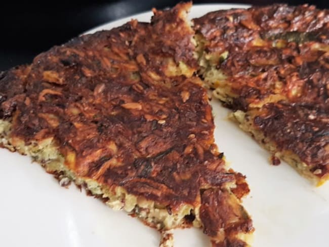 Recette Galette de courgettes au four